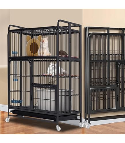 Amazon.co.jp: 大型 キャットケージ ねこっとハウス4 高さ120～197cm